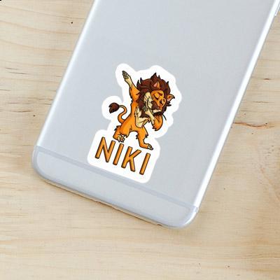 Dabbing Lion Sticker Niki Notebook Image