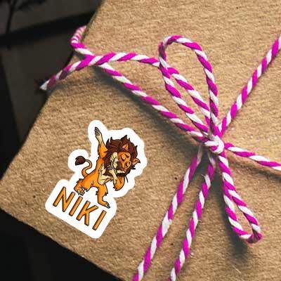 Dabbing Lion Sticker Niki Image