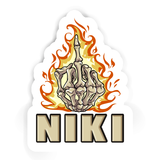 Niki Sticker Mittelfinger Image