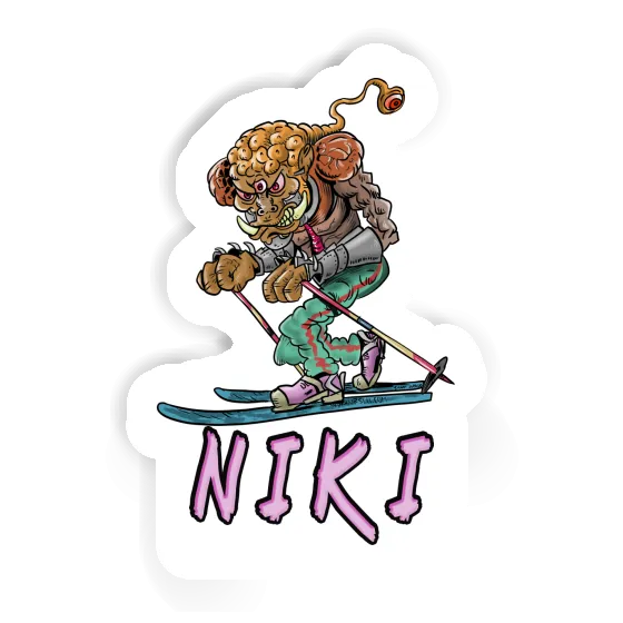 Niki Sticker Skier Laptop Image