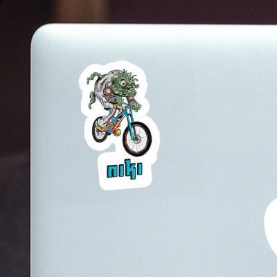 Niki Sticker Downhill Biker Laptop Image