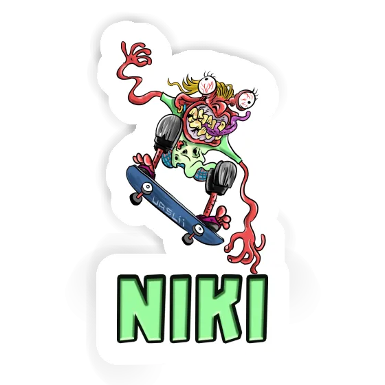 Skateboarder Sticker Niki Notebook Image