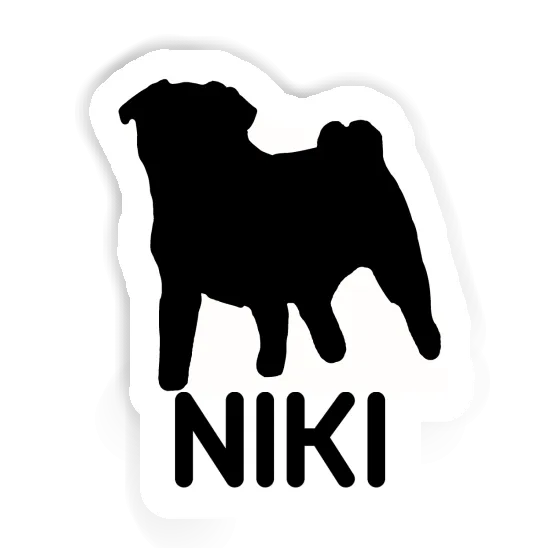 Sticker Niki Pug Laptop Image