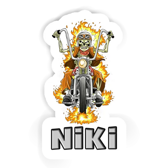 Sticker Niki Motorradfahrer Gift package Image