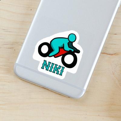 Motorbike Driver Sticker Niki Image