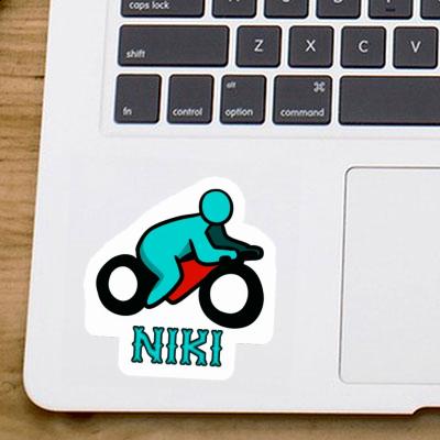 Aufkleber Motorradfahrer Niki Laptop Image