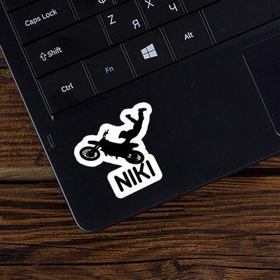 Motocross Rider Sticker Niki Image