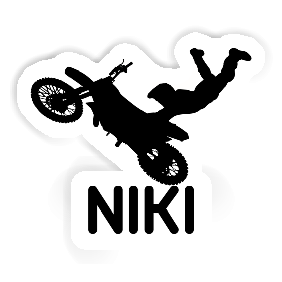 Motocross Rider Sticker Niki Notebook Image