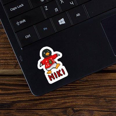 Niki Sticker Christmas Penguin Laptop Image