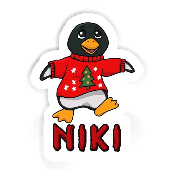 Niki Autocollant Pingouin Gift package Image