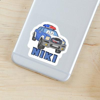 Niki Sticker Police Car Laptop Image