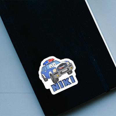 Niki Sticker Police Car Image