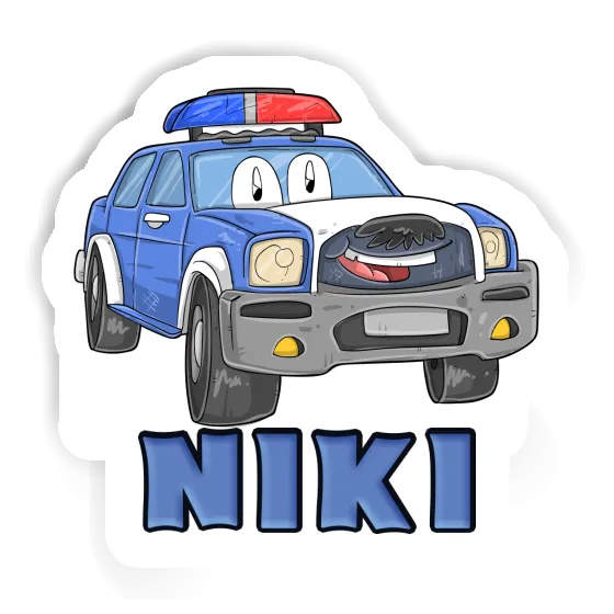 Niki Sticker Police Car Notebook Image