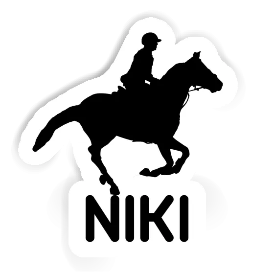 Horse Rider Sticker Niki Laptop Image