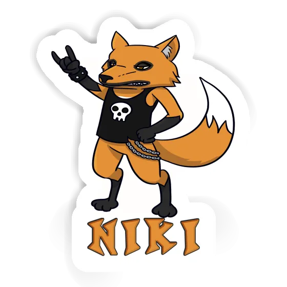 Sticker Rocker Fox Niki Notebook Image