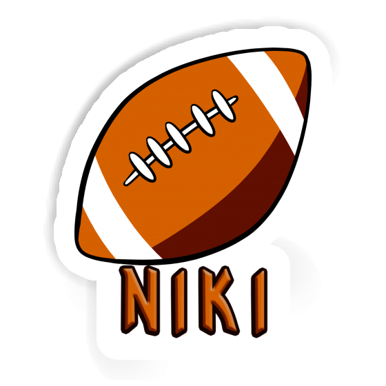 Niki Sticker Rugby Ball Image