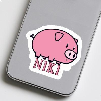 Aufkleber Niki Schwein Gift package Image