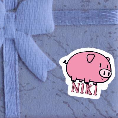 Aufkleber Niki Schwein Gift package Image