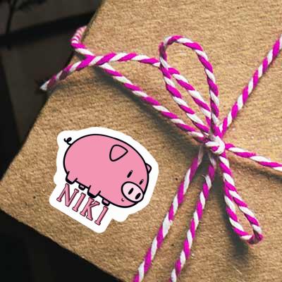 Sticker Pig Niki Notebook Image