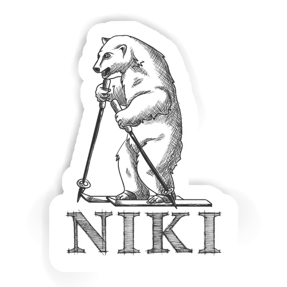 Skier Sticker Niki Laptop Image