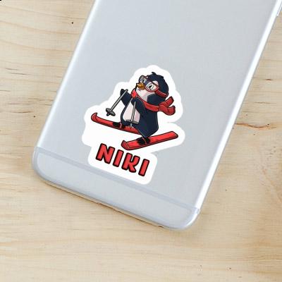 Sticker Niki Skier Laptop Image