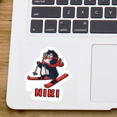 Skier Sticker Niki Laptop Image