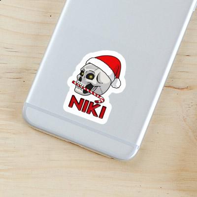 Autocollant Crâne de Noël Niki Image