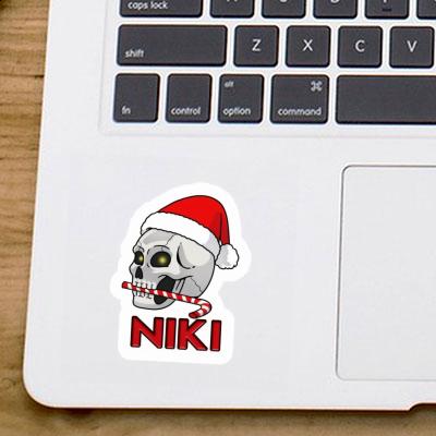 Sticker Christmas Skull Niki Laptop Image