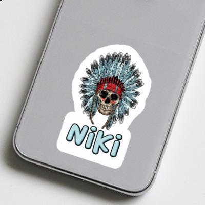 Indianer Totenkopf Sticker Niki Gift package Image