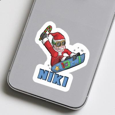 Sticker Christmas Snowboarder Niki Image