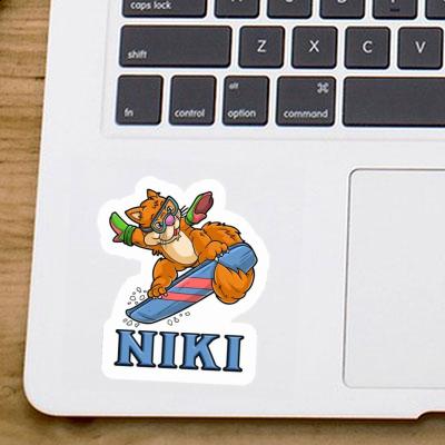 Snowboarder Sticker Niki Laptop Image