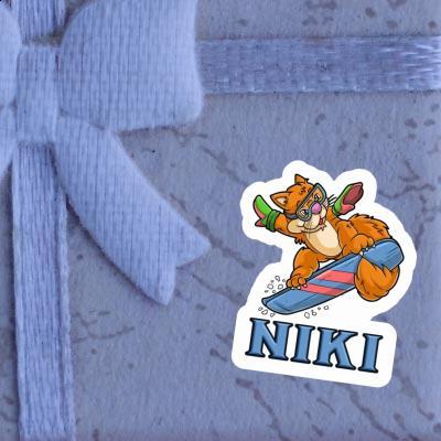 Snowboarder Sticker Niki Laptop Image