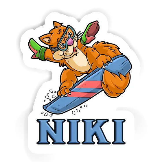 Snowboarder Sticker Niki Notebook Image