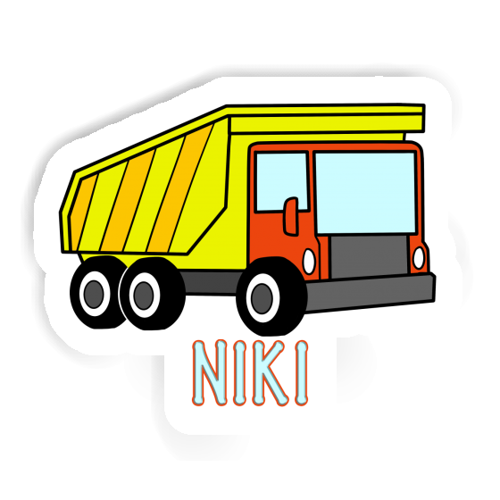 Sticker Niki Dump Truck Notebook Image