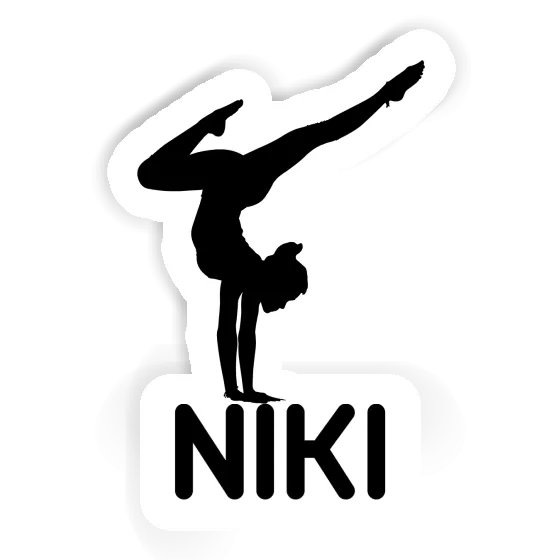 Niki Sticker Yoga Woman Laptop Image