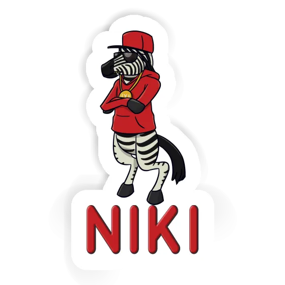 Zebra Sticker Niki Laptop Image