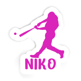 Sticker Niko Baseball Player Image