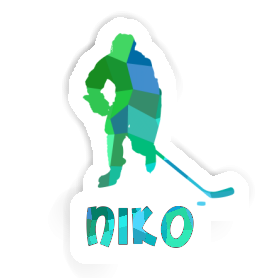 Niko Aufkleber Eishockeyspieler Image