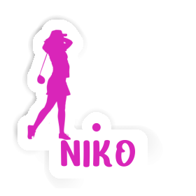 Niko Aufkleber Golferin Image