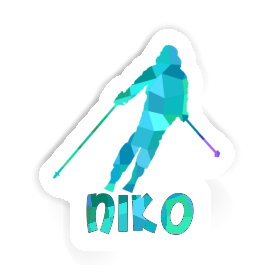 Aufkleber Skifahrerin Niko Image