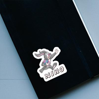 Niko Autocollant Lapin de rugby Notebook Image
