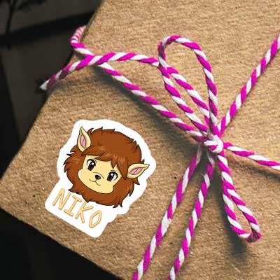 Autocollant Niko Tête de lion Notebook Image
