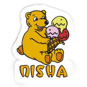 Sticker Ice Cream Bear Nisha Image