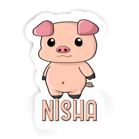 Autocollant Porcelet Nisha Image