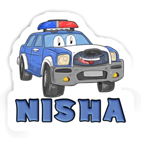 Nisha Sticker Police Car Image