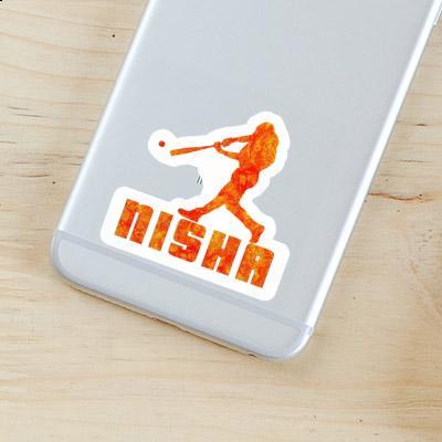 Sticker Nisha Baseballspieler Notebook Sticker Nisha Baseballspieler Gift package Image