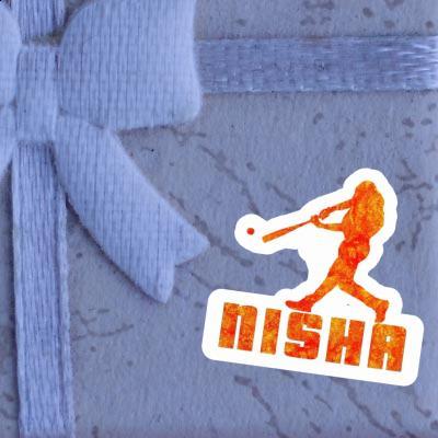 Sticker Nisha Baseballspieler Sticker Nisha Baseballspieler Image