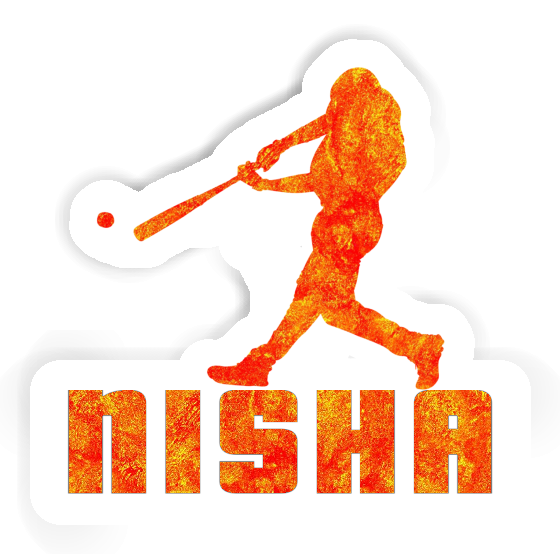 Sticker Nisha Baseballspieler Notebook Sticker Nisha Baseballspieler Gift package Image