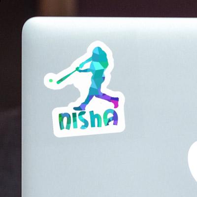 Aufkleber Nisha Baseballspieler Aufkleber Nisha Baseballspieler Image