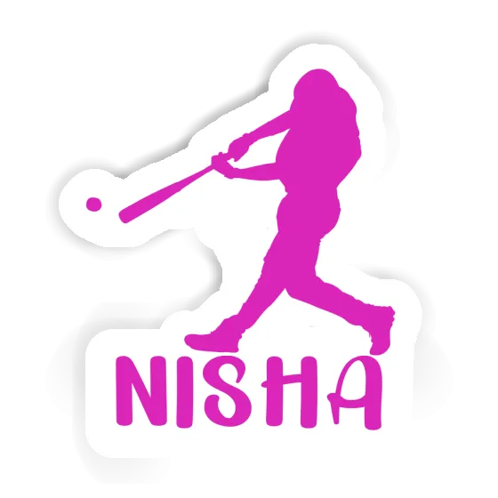 Nisha Sticker Baseballspieler Notebook Image
